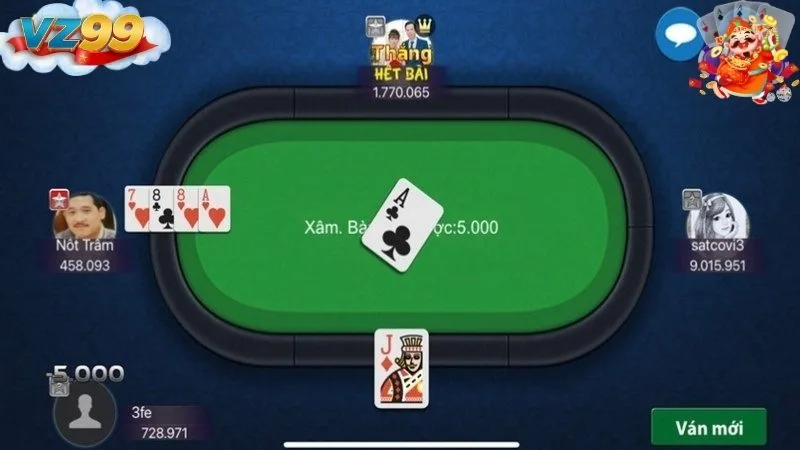 Mẹo chọn vị trí may mắn để nhận được bài sâm đẹp trong vz99 sâm lốc online